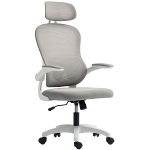 Silla de oficina malla (100% poliéster) gris 64x62x115 cm