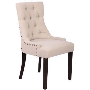 Silla elegante comedor - tela crema - 55 cm