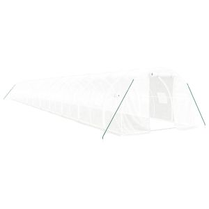 vidaXL invernadero con estructura de acero blanco 66 m² 22x3x2 m
