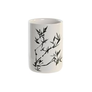 Vaso de gres 7,6x7,6x1cm blanco