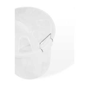 21 litros | transparente | cubo basura de plástico con tapadera | cubo alm