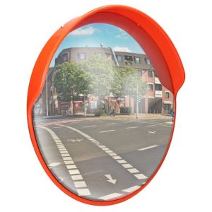 Espejo de tráfico giratorio retrovisor de garaje soporte rojo 30 cm