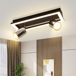 Nettlife lámpara de techo negro gu10 32x13