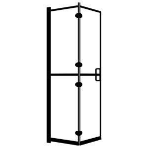 vidaXL mampara de ducha plegable esg negro 80x140 cm