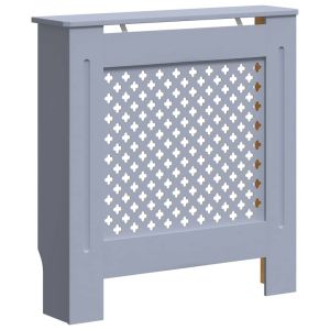 vidaXL cubierta para radiador mdf gris 78 cm