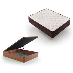 Pack canapé y colchón 150x200 cerezo descansin