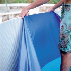 Liner liso azul para piscina ø4,60m x h: 1,20m - 30/100e - overlap system