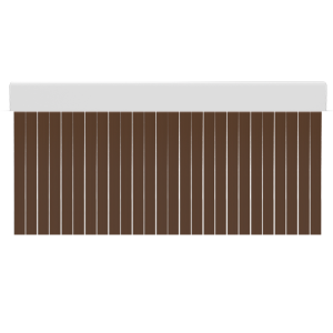 Cortina para puertas de PVC surca marron opaco / 120 x 220