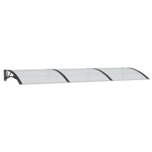 vidaXL marquesina de puerta policarbonato negro 300x100 cm