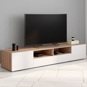 Mueble de tv moderno de madera blanca - 180 cm