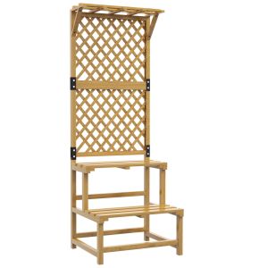 Estantería para planta 60x50x166 cm madera de abeto color marrón Outsunny