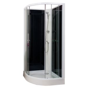 Ondee - cabina de ducha gena -  1/4 de círculo - blanco - 90 cm