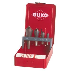 Ruko-102312e-juego de 4 avellanadores-desbarbadores hss-co 5 + pasta de