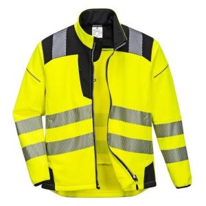 Chaqueta impermeable portwest vision hi-vis softshell - amarillo/negro