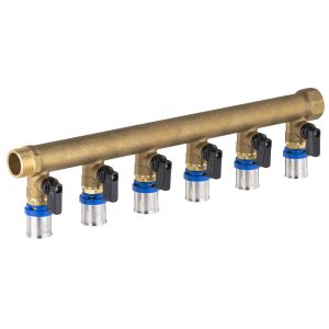 Colector mh 3/4 - 6 salidas de 3/4 ' con válvulas