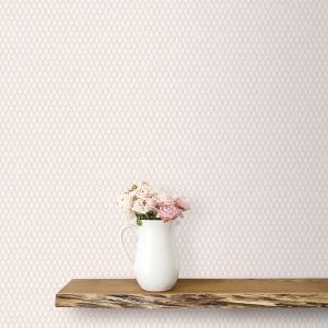 Papel pintado texturizado tnt doble enlaces rosa