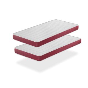 Lote de 2 colchones de espuma 80x180 cm velvet dreamdi