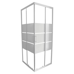 Ondee - mampara missi - acceso angular 90x185cm - vidrio templado