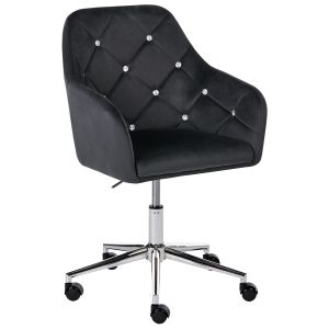 Silla de escritorio veloria terciopelo negro