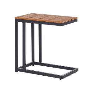 Mesa auxiliar de jardín messina 60 cm 35 cm negro