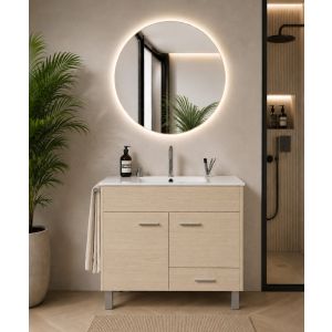 Mueble de baño con lavabo samos sin espejo 80x40 cm estepa