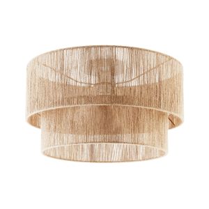 Lámpara de techo de yute con estilo boho chic de 40w, marrón