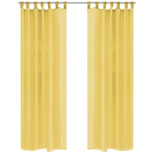 vidaXL cortinas de gasa 2 unidades 140x175 cm amarillo