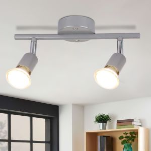 Nettlife lámpara de techo plateado gu10 26x15