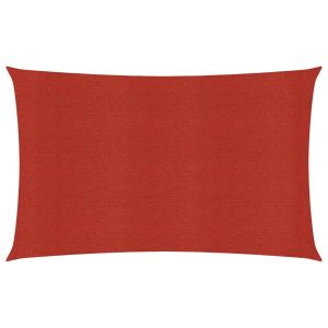 vidaXL toldo de vela rojo hdpe 160 g/m² 3x6 m