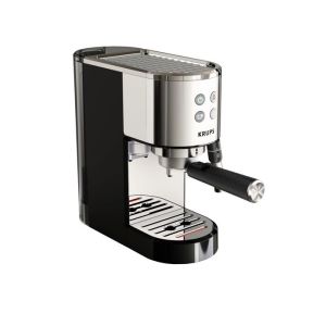 Máquina de espresso krups a bomba, inox, diseño compacto, parada automática