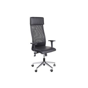 Silla de oficina con respaldo transpirable 120-128x65 cm airflow negro