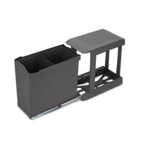 Contenedores de reciclaje para cocina, 2 x 14l, fijación inferior y