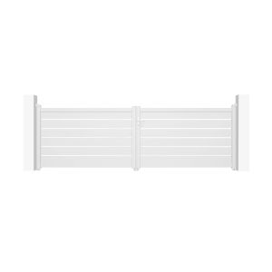 Pack puerta batiente blanca vogel 4m h.120cm + 2 postes