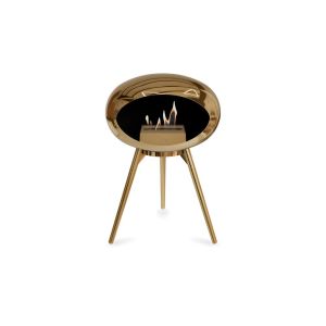 Chiminea bioetanol ground low chromed rose gold 2
