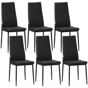 Sillas de comedor 41x50x97 cm cuero sintético, 835-835V02BK