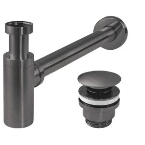 Rea sifón de lavabo klik-klak universal titan, 27,5x7x21 cm