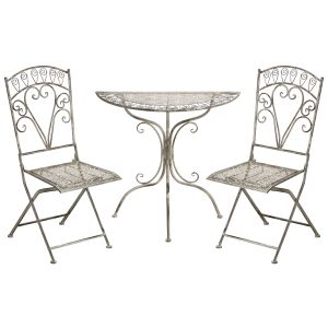 Conjunto de balcón plegable nurra metal gris
