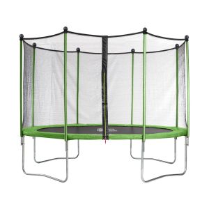 Cama elástica "yoopi"- ø 3.65 m - con red + escalera + cubierta de protecci