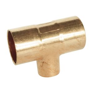 Te de cobre reducida para soldar - para tubo de cobre ø22-14-22 (x2)
