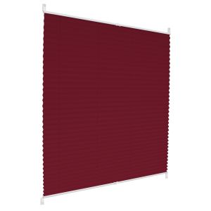 Cortina plisada burdeos para ventanas 70x150 cm rojo ecd germany