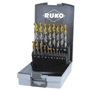 Ruko-2501215tro-juego de 25 brocas hss-g con puntas tin