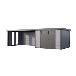 Caseta jardin nh9 c apoyo xl ventanas izquierda | gris claro | novo habitat