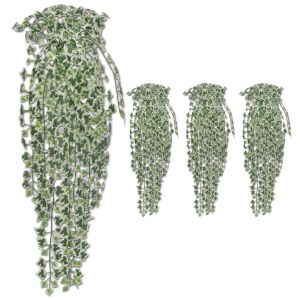 vidaXL plantas artificiales de hiedra 4 unidades multicolor 90 cm