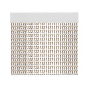 Cortina para puertas de PVC cabo blanco con marron / 90 x 210