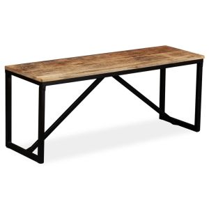 vidaXL banco de madera maciza de mango 110x35x45 cm