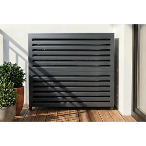 Cubierta aire acondicionado aluminio gris aneto 97x114x57 cm