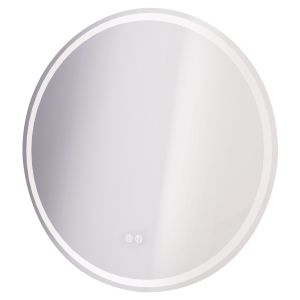 Espejo luminoso lou - cantos efecto esmerilado - ø80 cm