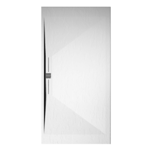 Plato de ducha pizarra edis blanco  70x190 cm rejilla acero inox.