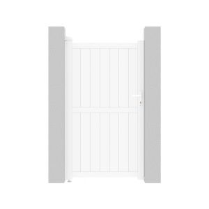 Puerta jardin aluminio  "lola" -  101.2 x 180.9 cm - blanco