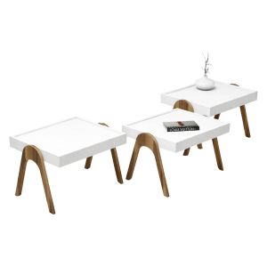 Mesa de centro strembo, rectangular, de madera nobilitada